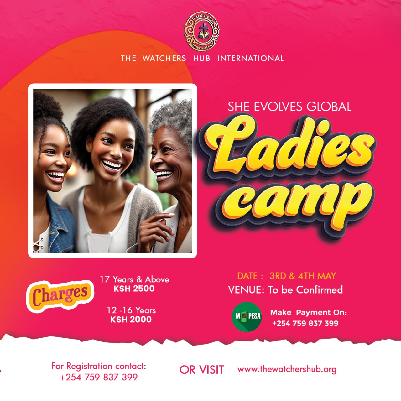 Ladies Camp Rescheduled to 3rd–4th May 2025
